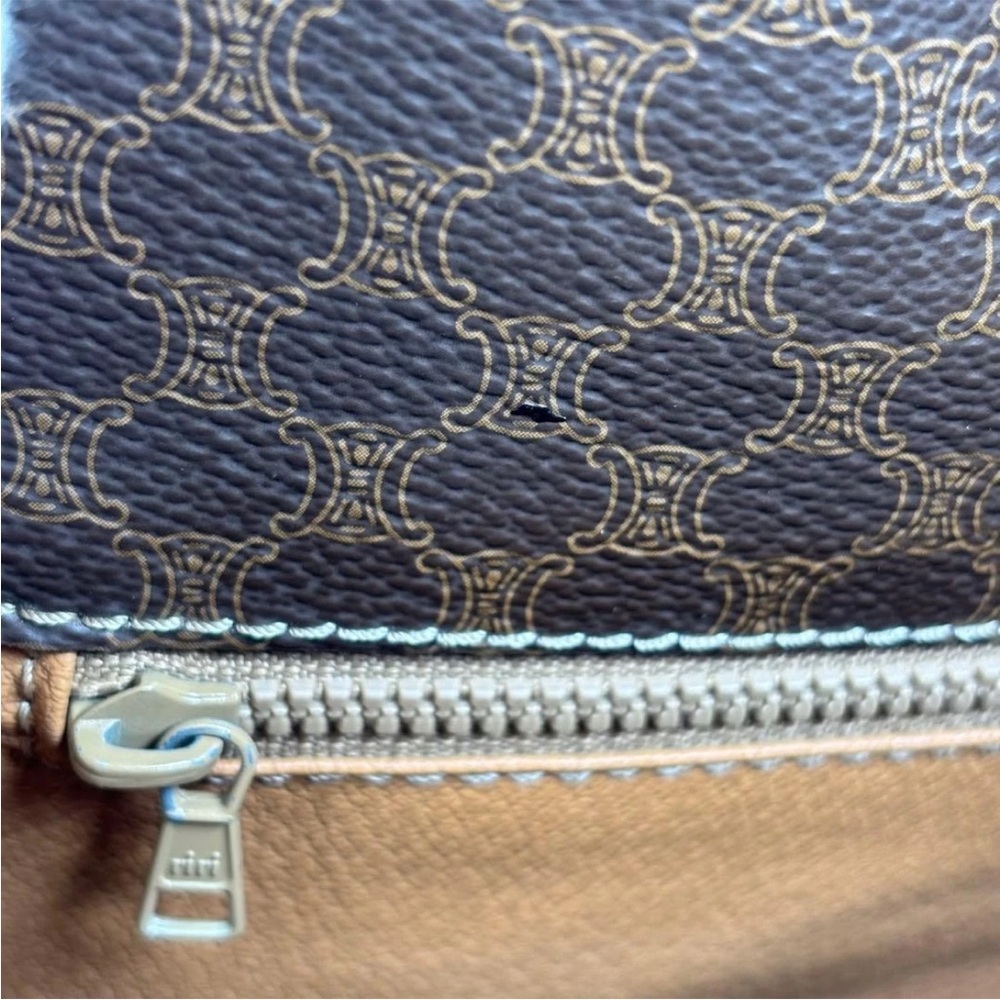 Celine Dark Brown and Tan Shoulder Bag - Picture 9 of 16